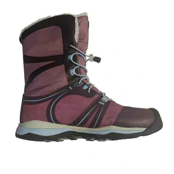 KEEN TERRADORA BIG KIDS PURPLE FABRIC MID CALF WATERPROOF BOOTS SHOES YOUTH SZ 5 - Picture 5 of 12